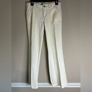 Level 99 Winter White Wide Leg Cotton Blend Trouser Style Pants size 27